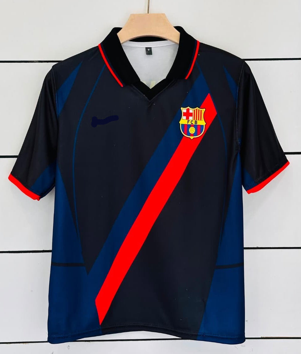 Barcelona 2002/03 Away Jersey-PUYOL 5-Collar Five Sleeve-AM Retro Stor