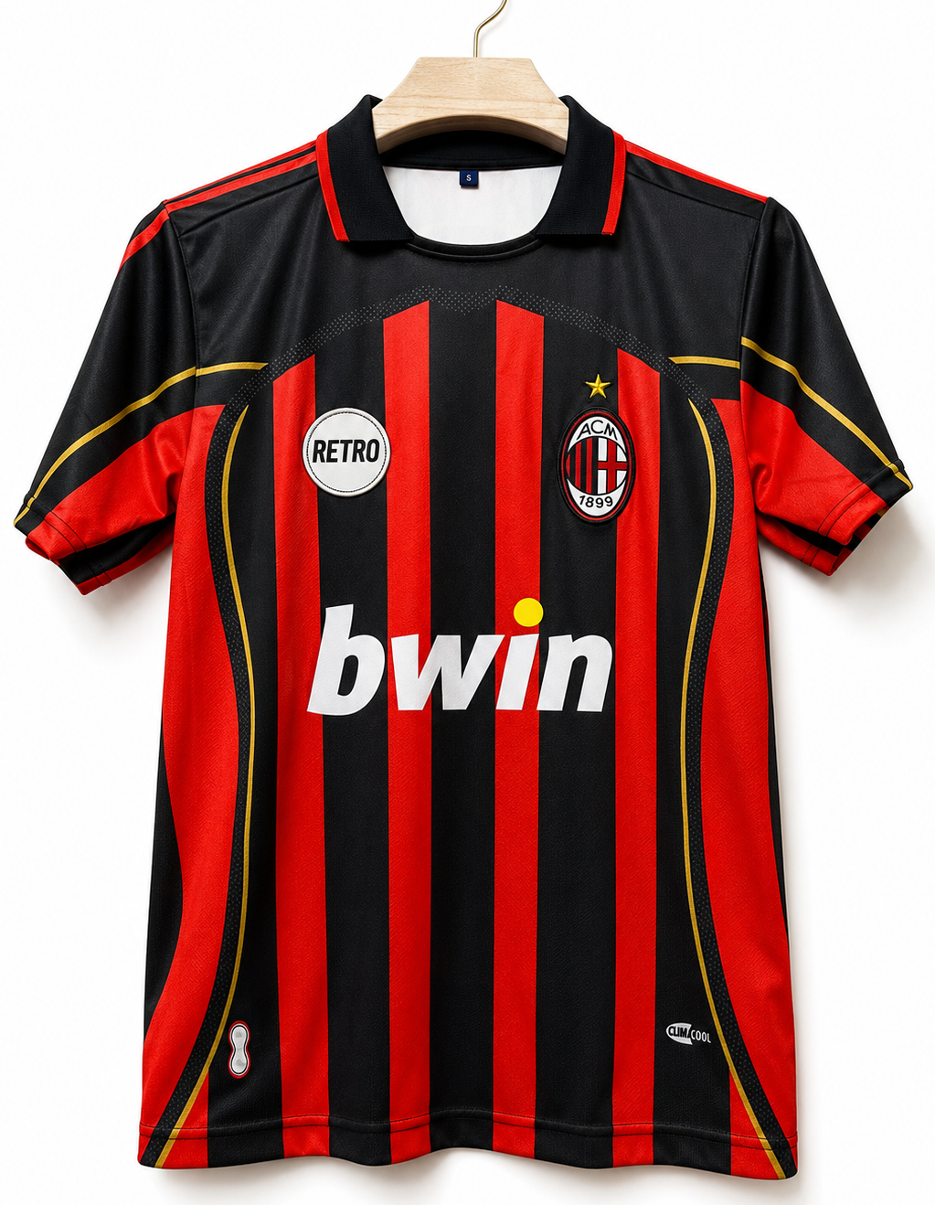 AC Milan 2006/07 Home-MALDINI 3-Signature-Embroidery-Collar Half Sleev