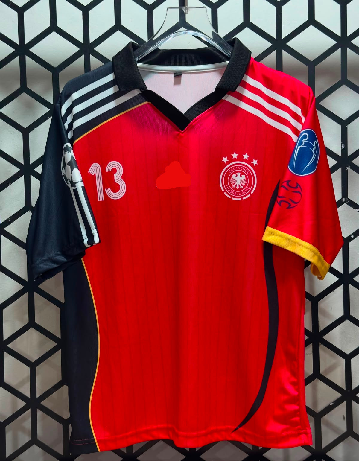 Germany 2006 away kit-Retro-BALLACK 13-Collar Five Sleeve-AM Retro Sto