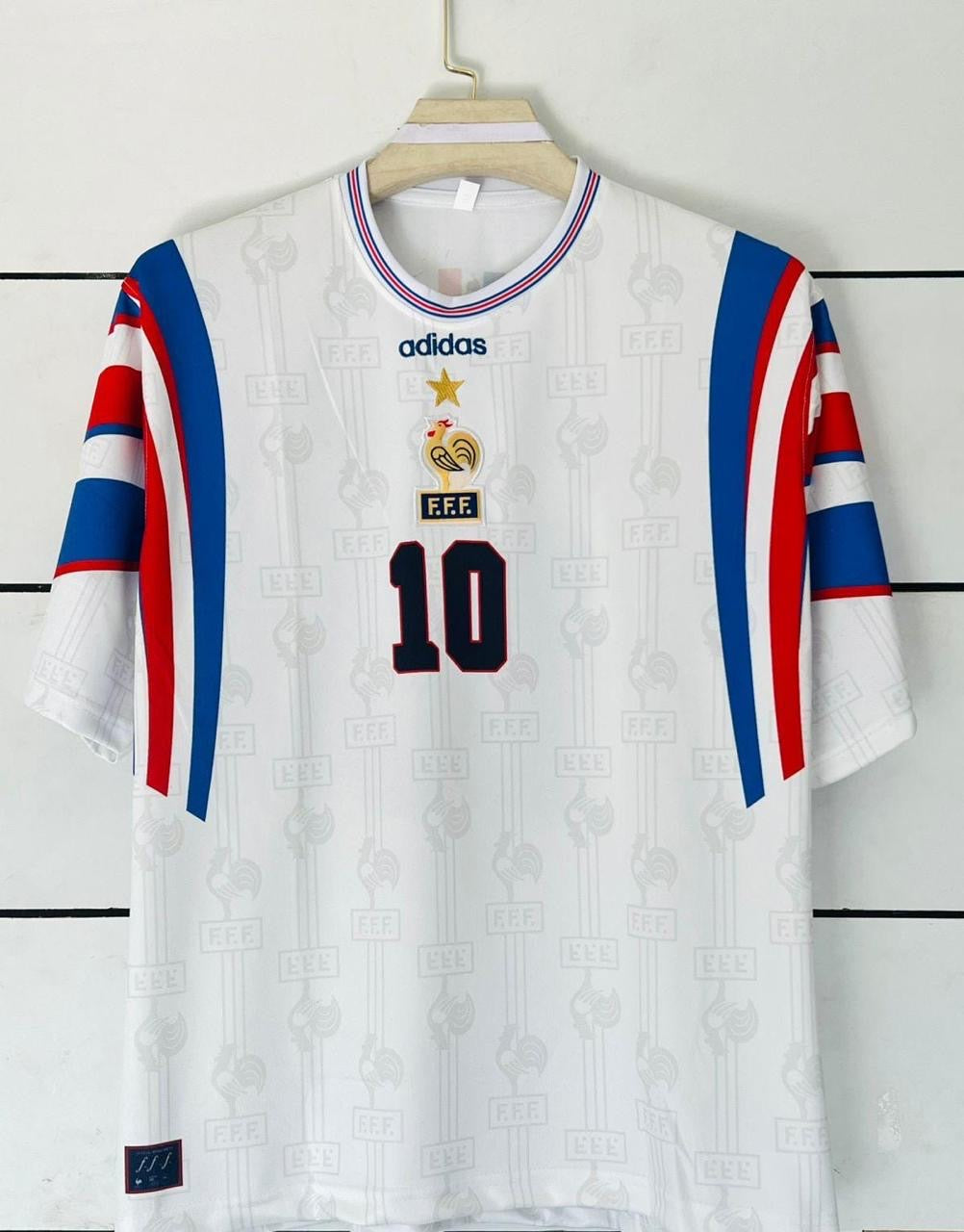 France 1996/97 Away-Zidane-Five Sleeve--AM RETRO STORE