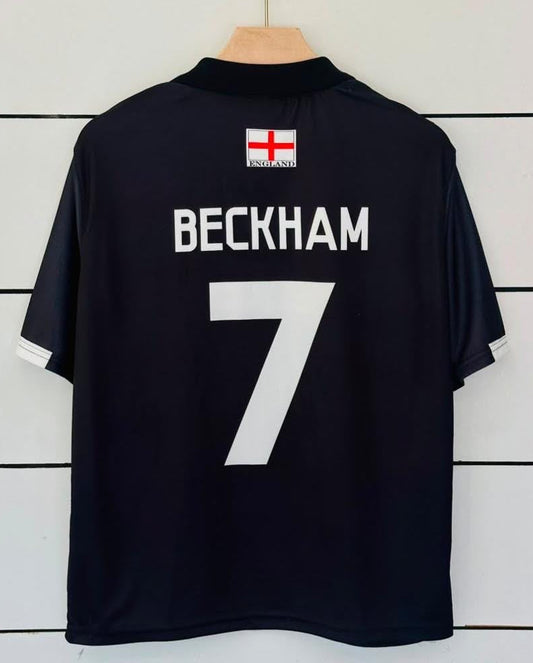 England Retro Jersey-BECKHAM 7-Collar Five Sleeve-AM Retro Store