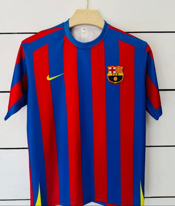 Barcelona 2005/06 Home Retro-Messi 30-Five Sleeve