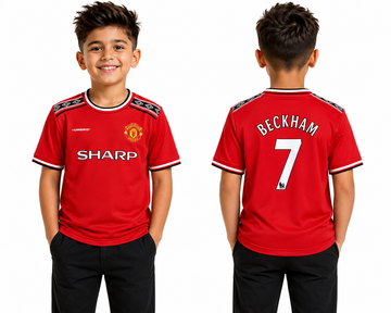 Kids/Boys Manchester United Jersey-BECKHAM 7- AM Retro Store