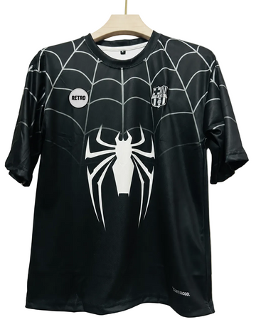 Barcelona Spider-Man concept football jersey -Embroidery-Five Sleeve-AM Retro Store