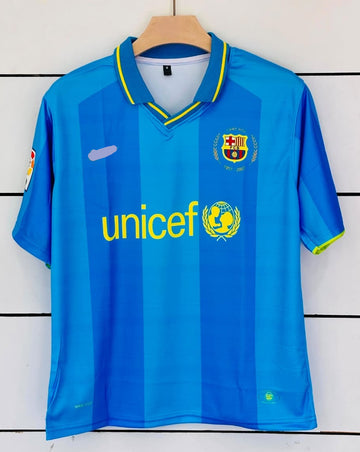 Barcelona 2007/08 Away Kit-MESSI 19 Retro-Collar Five Sleeve-AM Retro Store