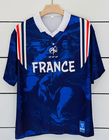 France ZIDANE 10 Jersey-Collar Five Sleeve -AM Retro Store
