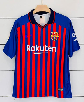 Barcelona 2018/19 Home Jersey-MESSI 10-Collar Five Sleeve-AM Retro Store