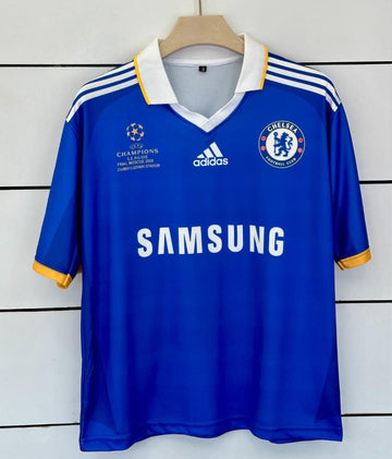 Chelsea 2007/08 Home-Drogba- Collar Five Sleeve