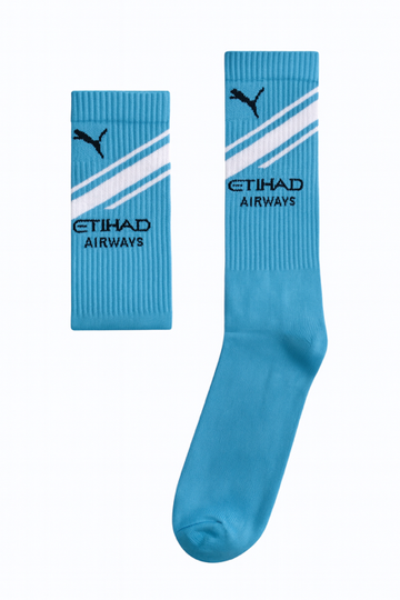 Manchester City Socks – Sky Blue | Full Length (46 cm)-Stocking