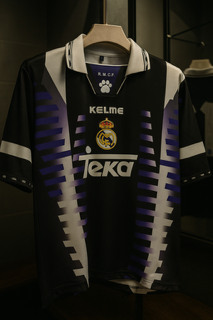 Real Madrid 1997/98 Third Kit-Retro-Raul-Signature-Collar Five Sleeve-Am Retro Store