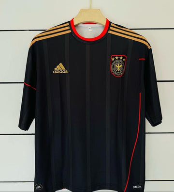 Germany 2010 Away -Retro Black- Ozil -Five sleeve-Embroidery