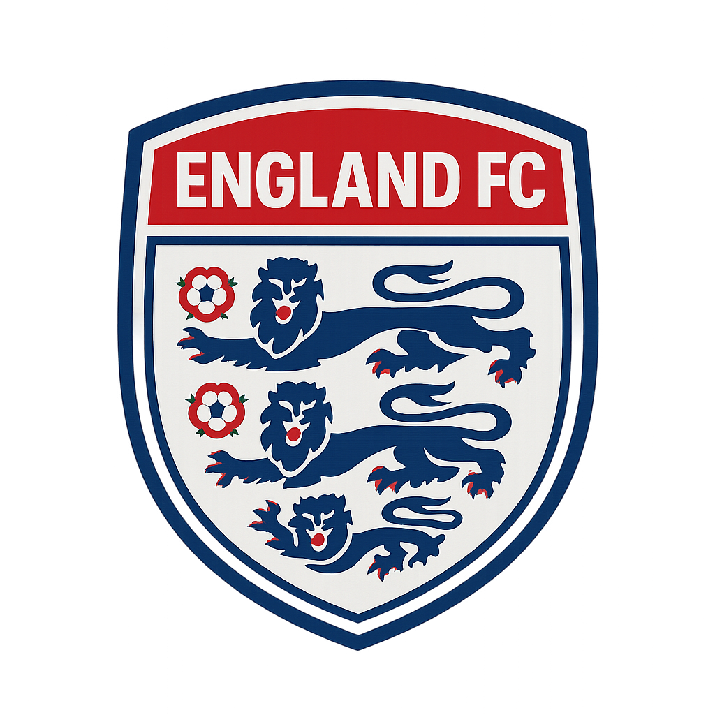 2025 England Nationality logo of football club in white background