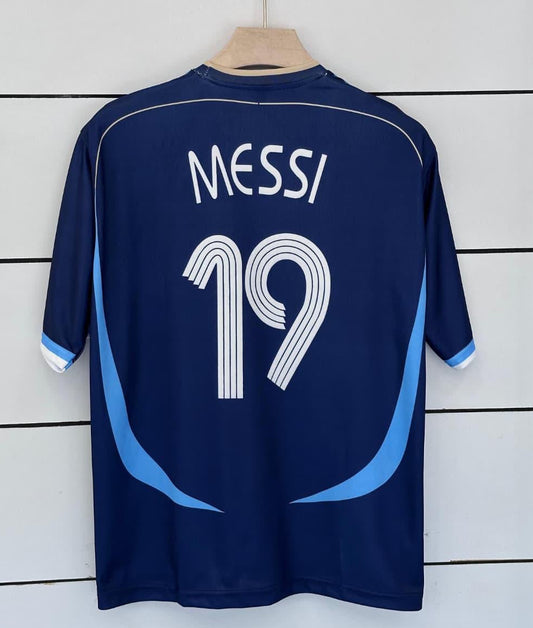 Argentina 2006 Away-Retro-Messi-Embroidery Five Sleeve-AM Retro Store