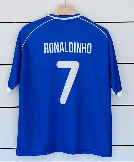 Brazil-2000/02 Away-Ronaldinho-Five Sleeve-AM Retro Store
