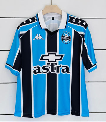 Gremio 2000/01 Home-RONALDINHO-Collar Five Sleeve-AM Retro Store