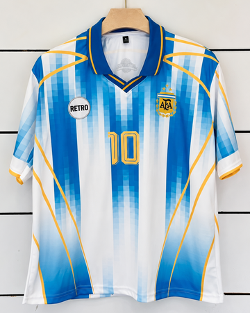 Argentina Special Edition -MESSI 10-Collar Five Sleeve-AM Retro Store