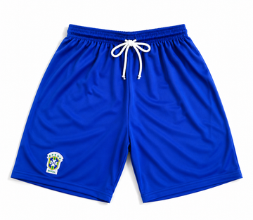 Brazil Dotknit Embroidery Shorts Blue- AM Retro Store-PSL101