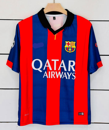 Barcelona 2014/15 Home Kit-MESSI 10-Collar Five Sleeve-AM Retro Store