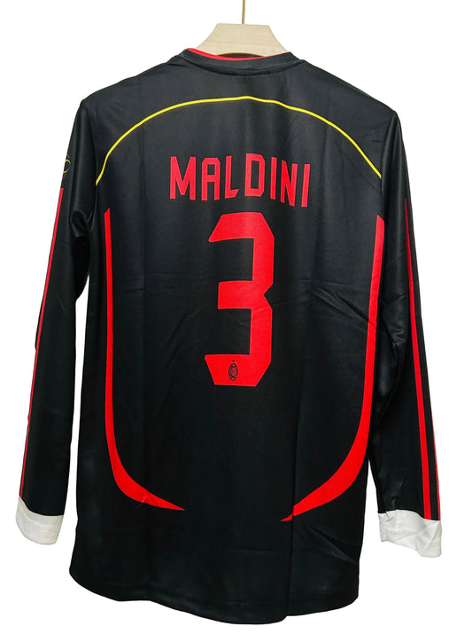 AC Milan 2006/07 Third Jersey-Maldini 3-Embroidery-Full Sleeve-AM Retro Store