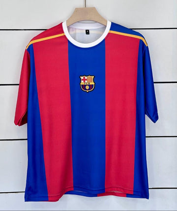 Barcelona 1998/99 Home-Retro-Ronaldinho-Embroidery Five Sleeve-AM Retro Store.