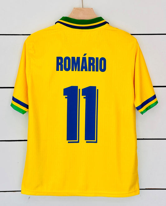 Brazil 1994 Retro jersey-ROMARIO 11-Collar Five Sleeve-AM Retro Store