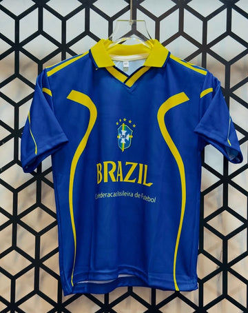 Kids/Boys Collar Five Sleeve - Brazil Fan Jersey-AM Retro Store