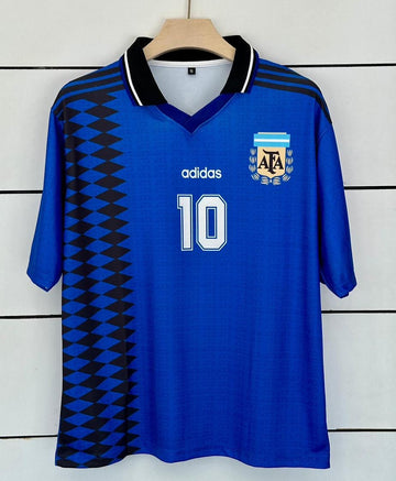 Argentina 1994 Away-Maradona-Collar Five Sleeve-AM Retro Store