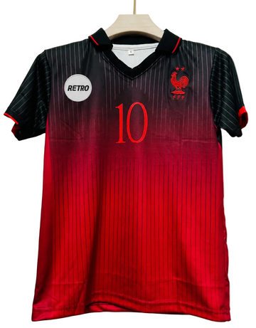 France Special Edition -MBAPPE 10-Collar Half Sleeve-Embroidery-AM Retro Store
