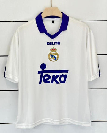 Real Madrid 1997/98 Home Retro Jersey-R Carlos-Collar Five Sleeve