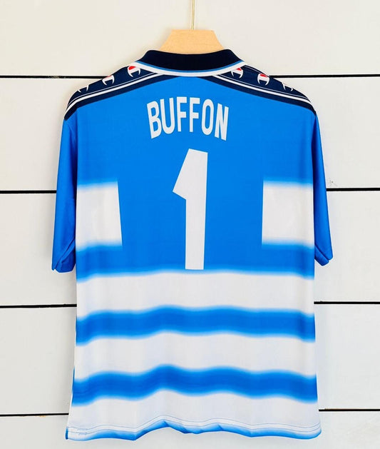 Parma 1999/2000-Goal Keeper Jersey-Buffon #1-Collar Five Sleeve