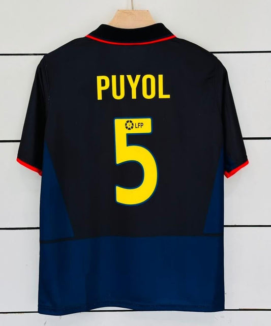 Barcelona 2002/03 Away Jersey-PUYOL 5-Collar Five Sleeve-AM Retro Store