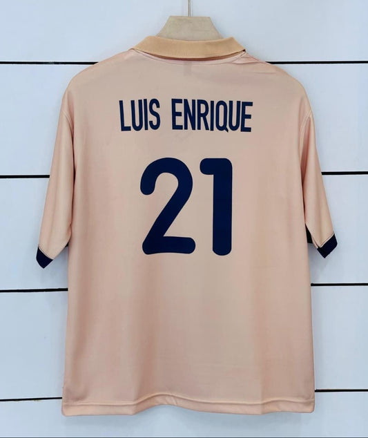 Barcelona 2001/02-Away-LUIS ENRIQUE-Collar Five Sleeve-AM Retro Store