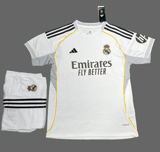 Real Madrid Home 2025/26-Jersey with Shorts