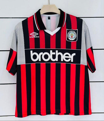 Manchester city 1994/96 Away-ROSLER-Collar Five Sleeve-AM Retro Store