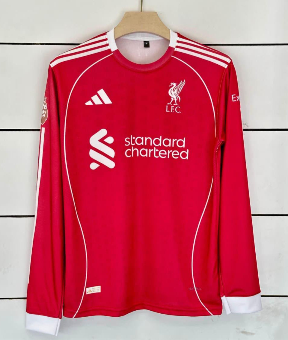 Liverpool 2025/26 Home kit- M SALAH-Full Sleeve