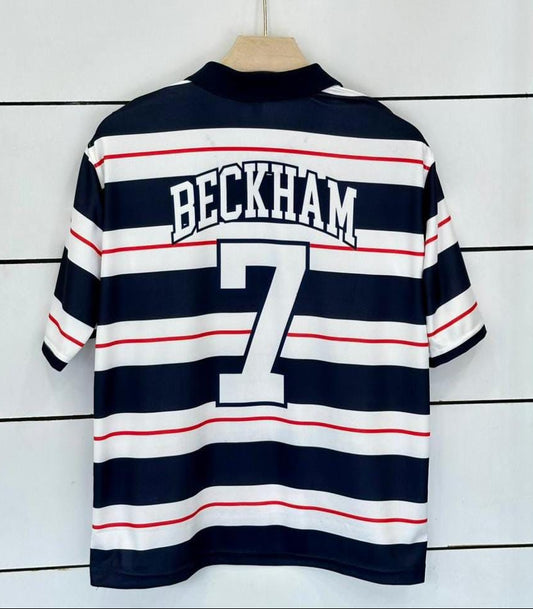 England Vintage 90s Green Flag Training kit-Beckham -Collar Five Sleeve
