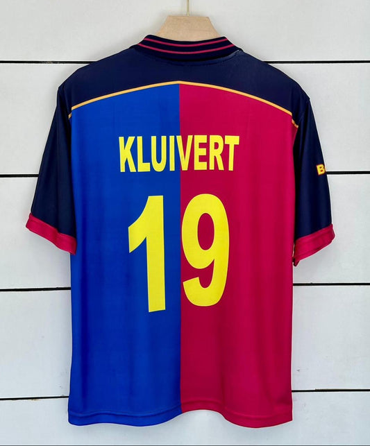 Barcelona Home Retro 100th Anniversary -KLUIVERT-Collar Five Sleeve-AM Retro Store