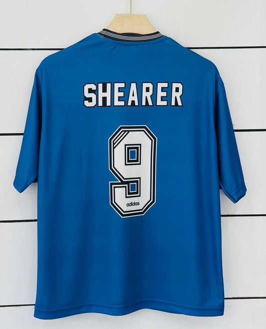 Newcastle United 1996/97 Away-SHEARER-Retro-Five Sleeve