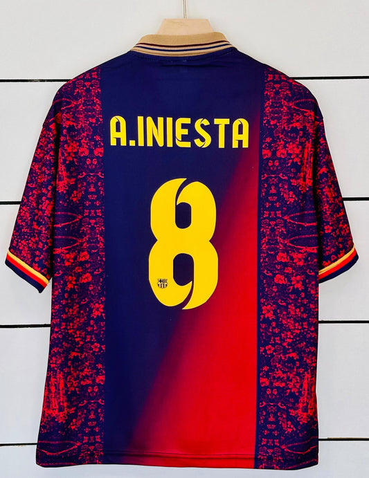 Barcelona Special Edition-A INIESTA-Collar Five Sleeve-AM Retro Store