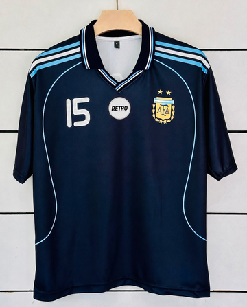 Argentina Retro Kit-MESSI 10-Collar Five Sleeve-AM Retro Store