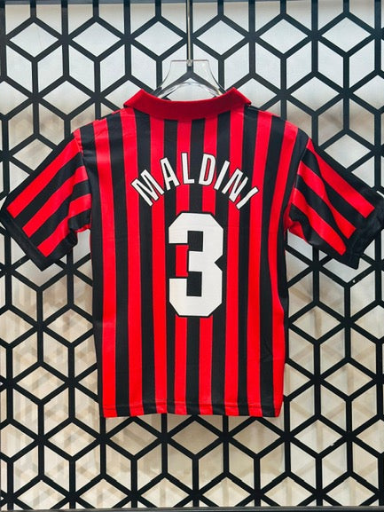 Kids/Boys Collar Five Sleeve Jersey-Maldini-AM Retro Store