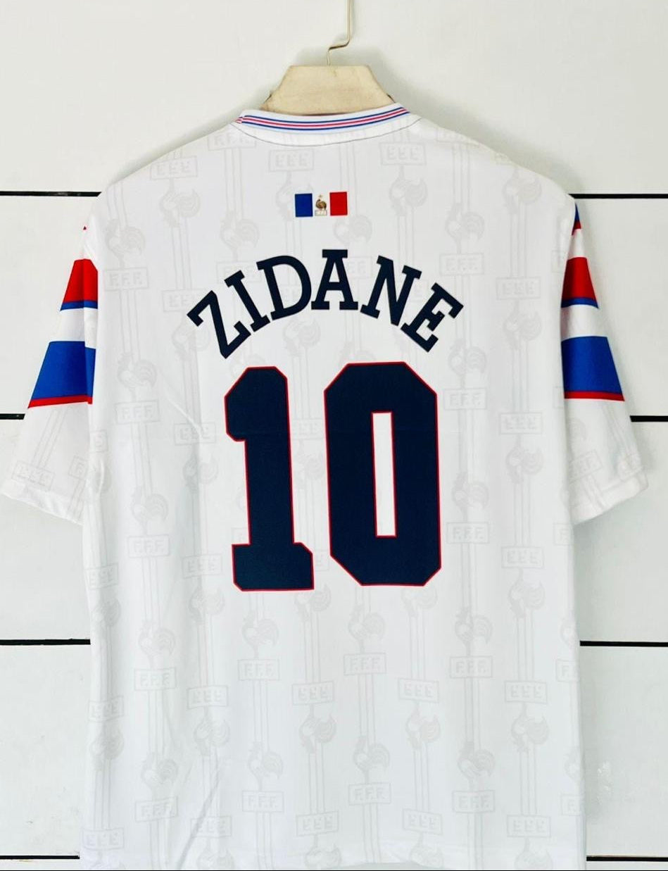 France 1996/97 Away-Zidane-Five Sleeve--AM RETRO STORE