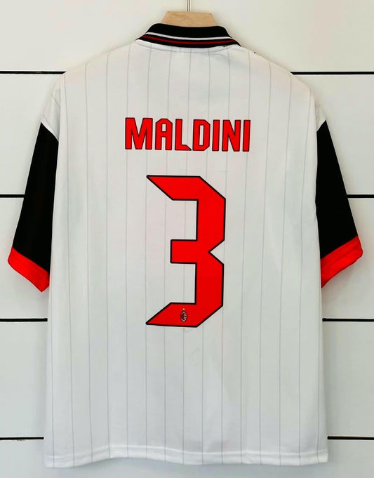 AC Milan Retro Jersey-MALDINI 3-Collar Five Sleeve-AM Retro Store