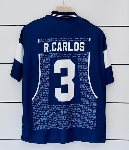 Real Madrid Navy "Concept Kit" Jersey-1996/98-R CARLOS 3-FIVE SLEEVE-AM RETRO STORE