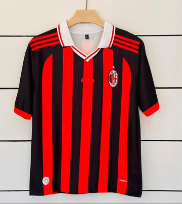 AC Milan 2008 Home Retro-RONALDINHO 80-Collar Five Sleeve-AM Retro Store