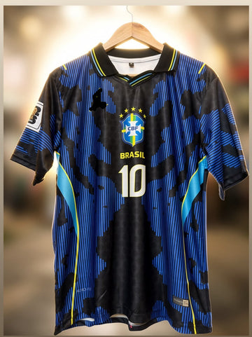 Brazil 2006 World Cup Jersey-NEYMAR-Collar Five Sleeve-AM Retro Store