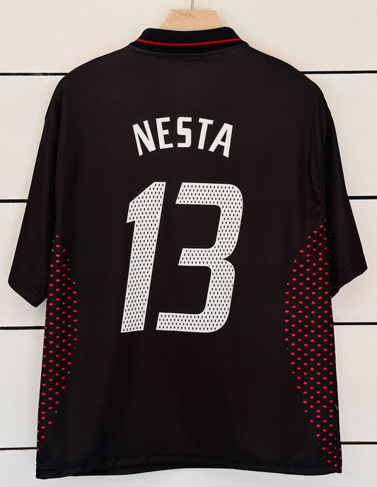 AC Milan 2000/01 Third Kit-NESTA 13-Collar Five Sleeve-AM Retro Store
