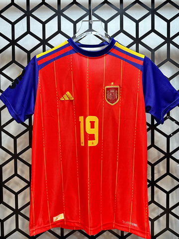 Spain 2026 World Cup Home Jersey-Embroidery-LAMINE YAMAL 19- AM Retro Store