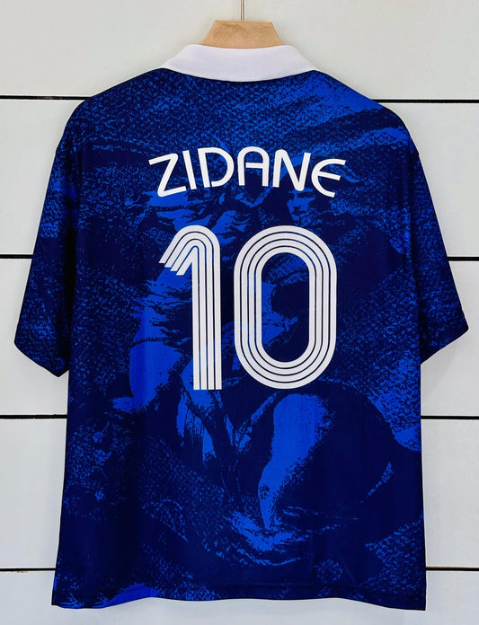 France ZIDANE 10 Jersey-Collar Five Sleeve -AM Retro Store