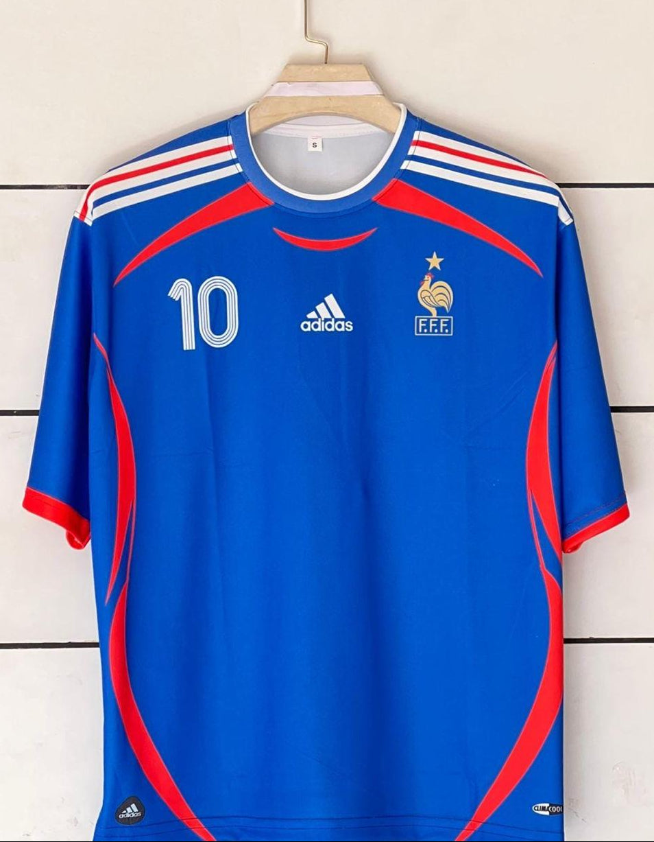 France 2006/07 Home-Zidane Retro-Five Sleeve